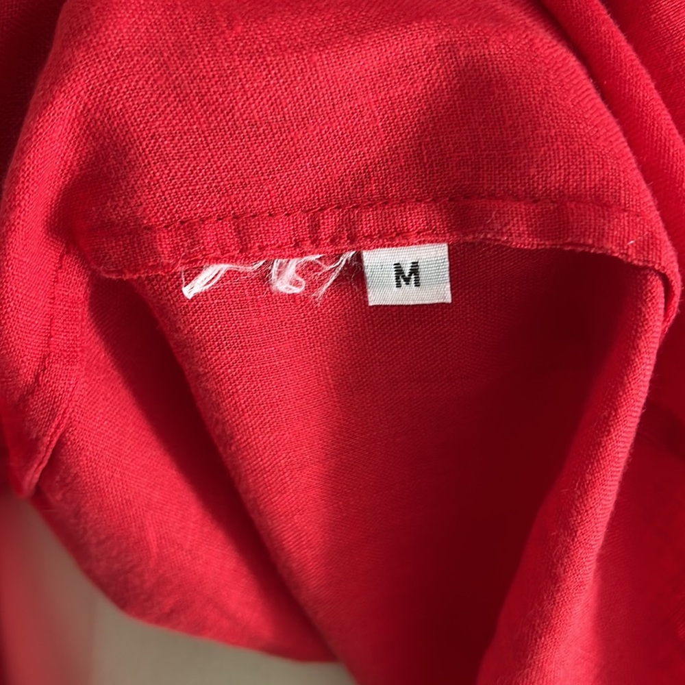 Sleeper Red Button-Front Mini Dress - Picture 12 of 16
